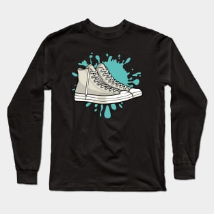 White Skate Sneaker Long Sleeve T-Shirt